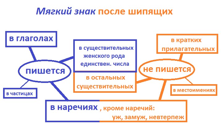 Мягкий знак после шипящих Мягкий знак после шипящих